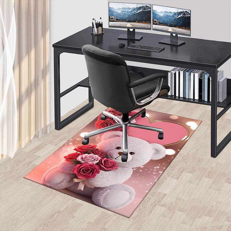 1pc Teddy Bear with Pink Roses Chair Mat - Anime Cartoon Design, Valentine s Day Gift, Non-Slip Carpet for Office Chair, Suitable for Home Decor, Livi 60cm by 90cm
1pc Teddy Bear with Pink Roses Chair Mat - Anime Cartoon Design, Valentine s Day Gift, Non-Slip Carpet for Office Chair, Suitable for Home Decor, Livi 60cm by 90cm
