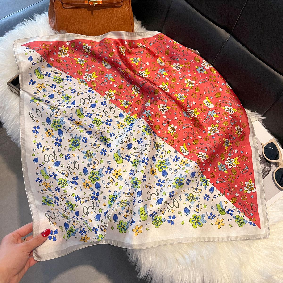 Design Floral 70*70Cm Silk Satin Hair Scarf Women Handkerchief Printed Female Square Head Bandana Small Neck Muffler Hijab
Design Floral 70*70Cm Silk Satin Hair Scarf Women Handkerchief Printed Female Square Head Bandana Small Neck Muffler Hijab