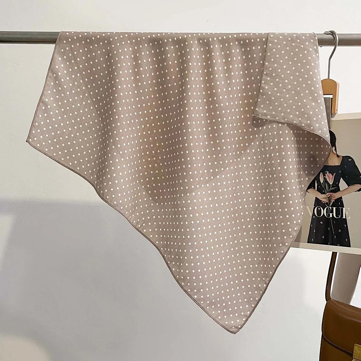 New White Polka Dot Silk Scarf Women S Square Scarf Advanced Elegant Soft Neck Protector Light Thin Scarf Student Scarf 68X68cm
New White Polka Dot Silk Scarf Women S Square Scarf Advanced Elegant Soft Neck Protector Light Thin Scarf Student Scarf 68X68cm