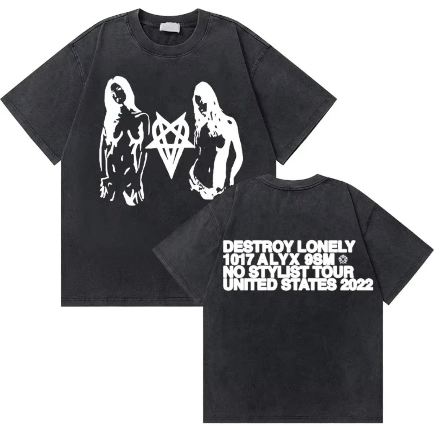Hip Hop Washed Vintage Rapper Destroy Lonely No Stylist Tour Tshirt Rap Homixide Gang T-shirts Men Casual Oversized T Shirts XXXXXL
Hip Hop Washed Vintage Rapper Destroy Lonely No Stylist Tour Tshirt Rap Homixide Gang T-shirts Men Casual Oversized T Shirts XXXXXL