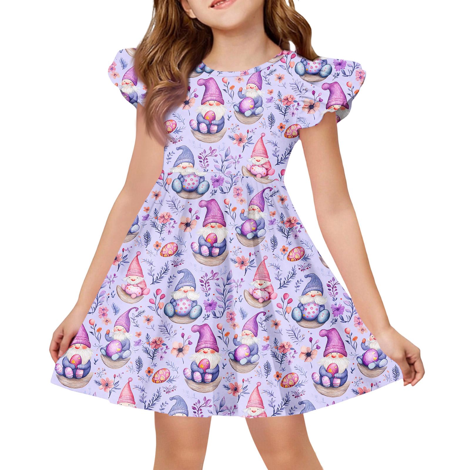 Girls Summer Princess Dress - A-Line T-Shirt Dress Easter Day 120 фіолетовий
Girls Summer Princess Dress - A-Line T-Shirt Dress Easter Day 120 фіолетовий