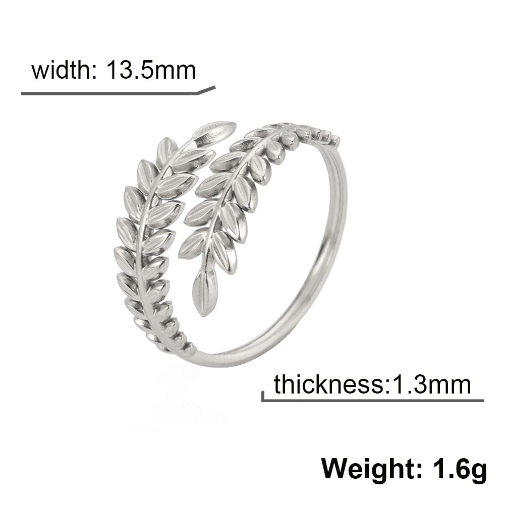New Wheat Ears Leaf Ring Boho Gold Stainless Steel Open Women Rings Trendy Jewelry Valentine Gift resizable
New Wheat Ears Leaf Ring Boho Gold Stainless Steel Open Women Rings Trendy Jewelry Valentine Gift resizable