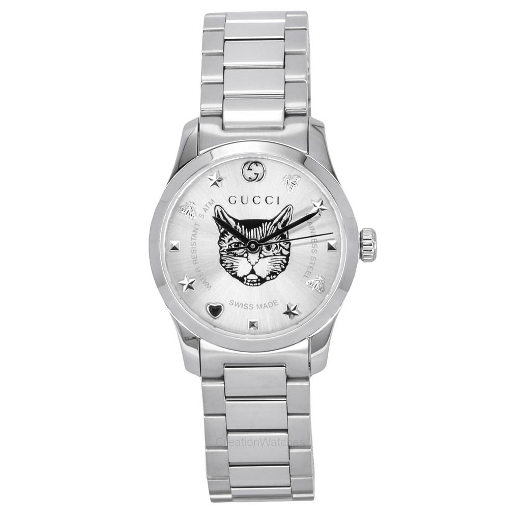 Gucci G-Timeless Нержавеющая сталь Серебряный циферблат Кварцевые женские часы YA126595 серебряный
Gucci G-Timeless Нержавеющая сталь Серебряный циферблат Кварцевые женские часы YA126595 серебряный