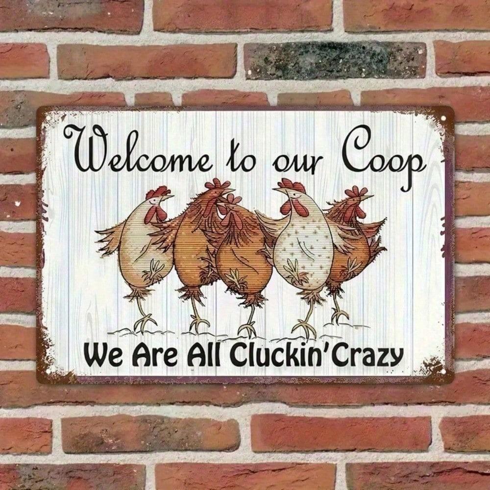 Vintage Welcome To Our Coop Metal Farmhouse Sign Rustic Funny Chicken Wall Art Decor for Kitchen Garden Home Bar, Durable Tin Si різнокольоровий
Vintage Welcome To Our Coop Metal Farmhouse Sign Rustic Funny Chicken Wall Art Decor for Kitchen Garden Home Bar, Durable Tin Si різнокольоровий