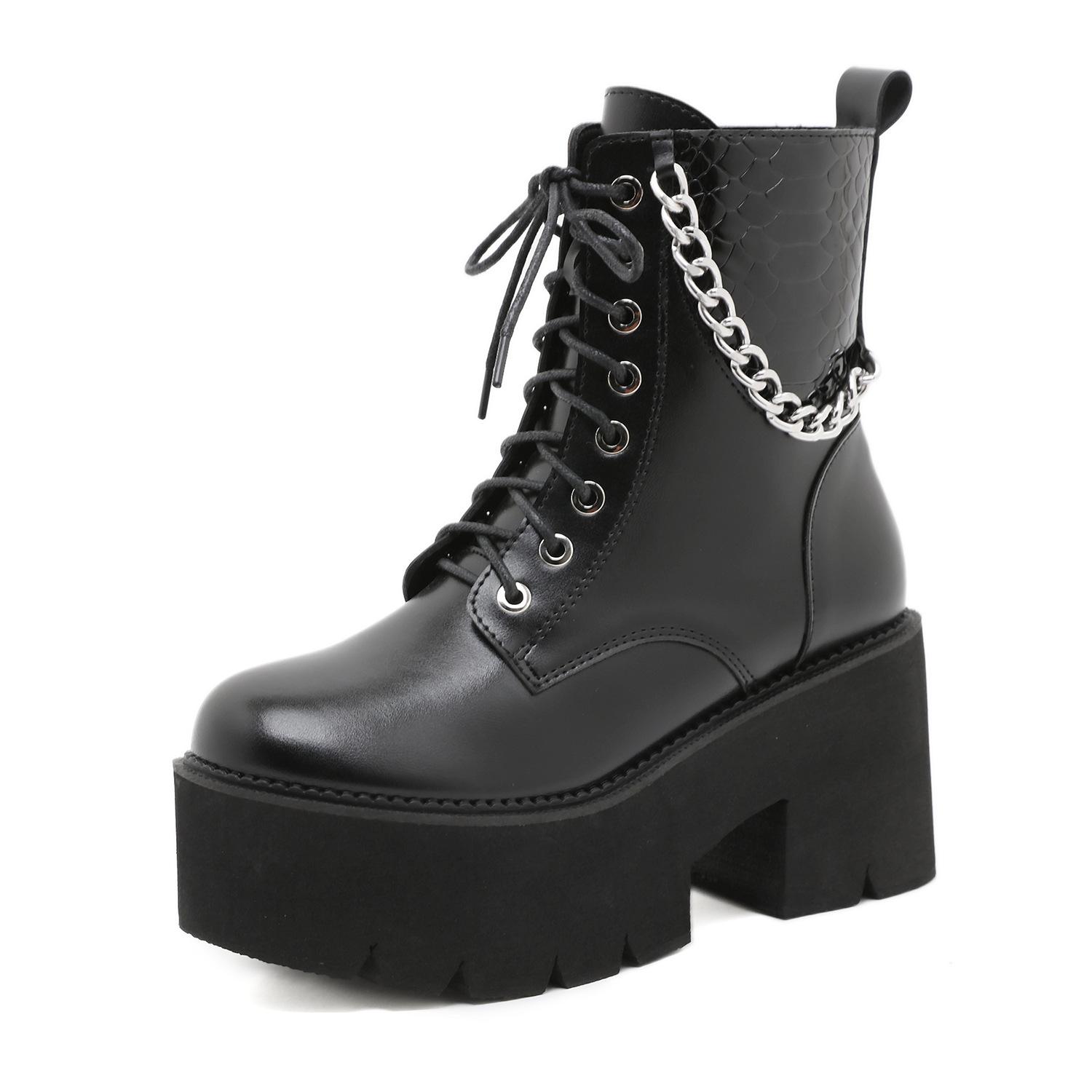 Ботинки Мартин на боковой молнии, шнуровка спереди, металлическая цепочка, женские ботинки-локомотивы 43 чёрный
Ботинки Мартин на боковой молнии, шнуровка спереди, металлическая цепочка, женские ботинки-локомотивы 43 чёрный