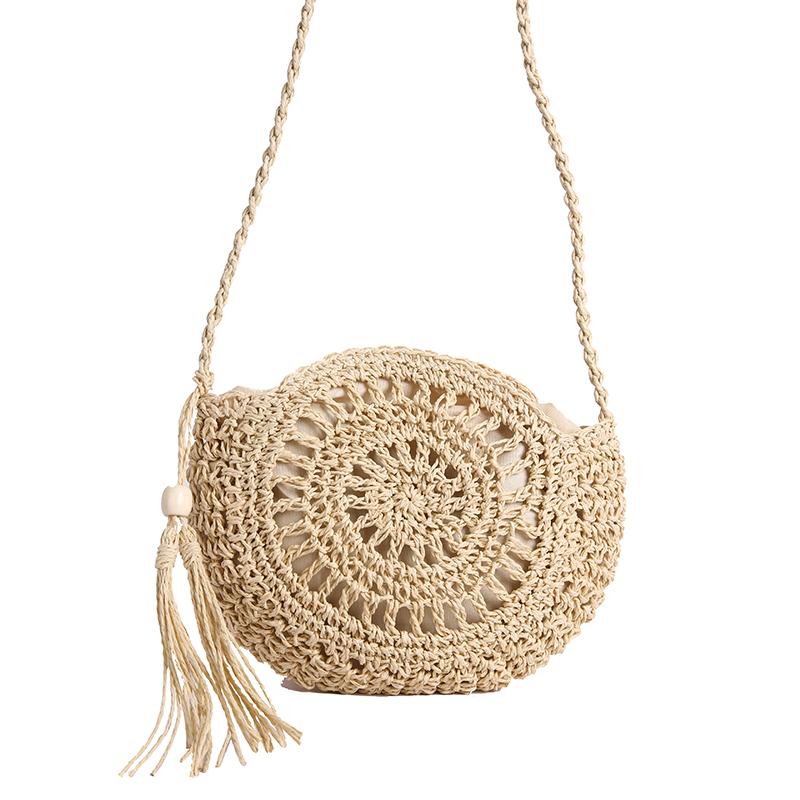 Fashion Round Woven Women s Crossbody Bag Handmade Crochet Solid Straw Shoulder Bags Purse with Tassel Boho Beach Bag for Summer білий
Fashion Round Woven Women s Crossbody Bag Handmade Crochet Solid Straw Shoulder Bags Purse with Tassel Boho Beach Bag for Summer білий