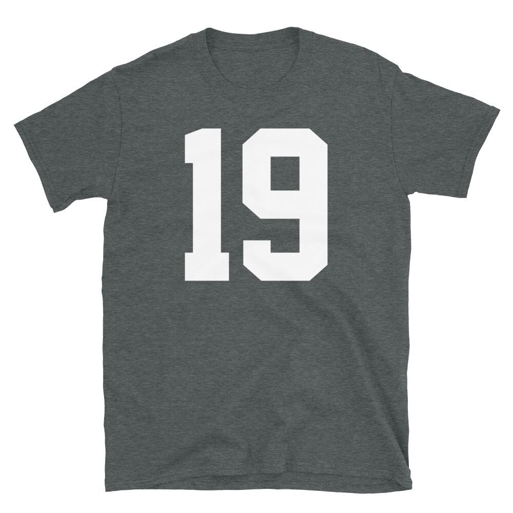 Team Uniform Jersey Number 19 Birthday Varsity Short-Sleeve Unisex T-Shirt 2XL
Team Uniform Jersey Number 19 Birthday Varsity Short-Sleeve Unisex T-Shirt 2XL