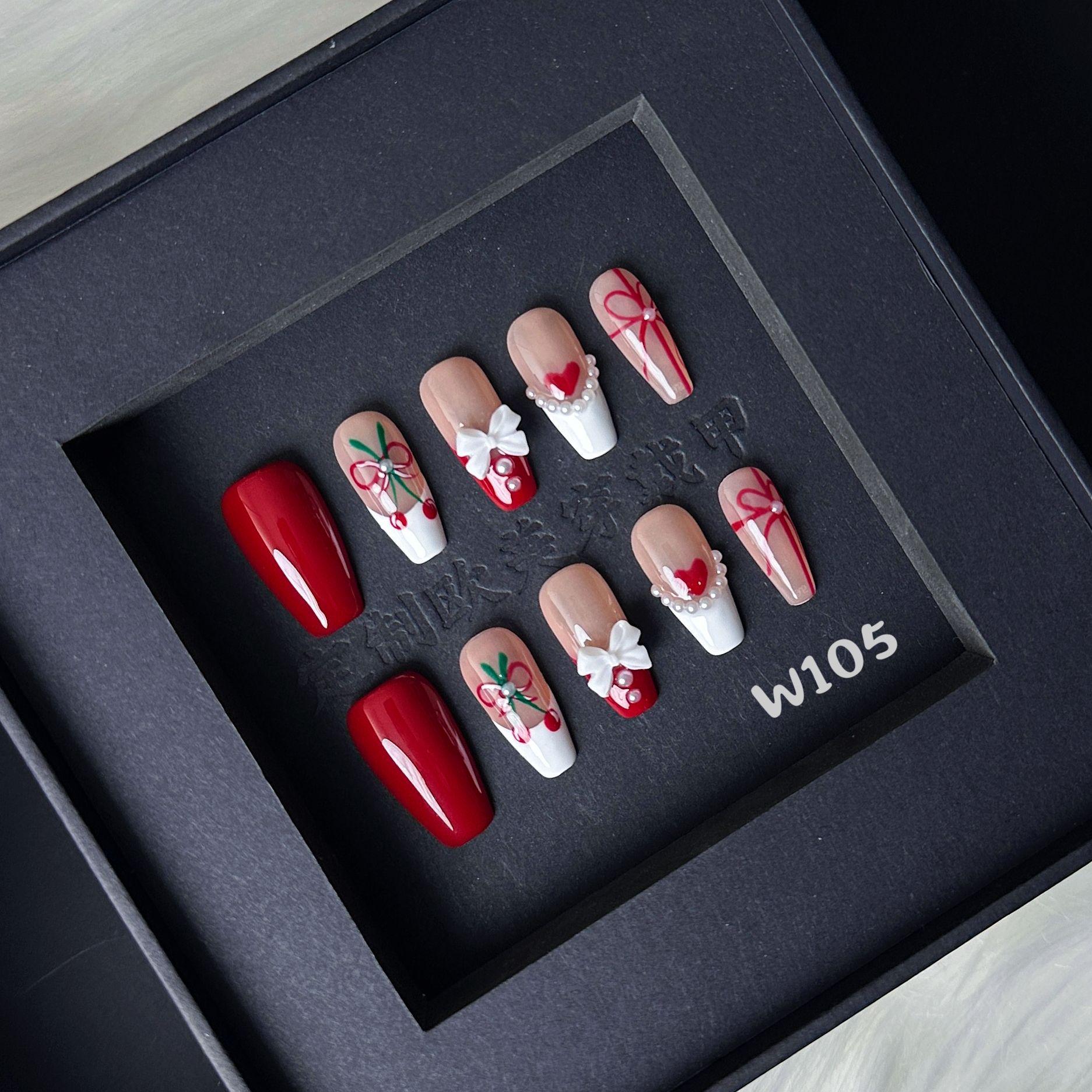 Cherry Bowknot Nail Art Patches - Medium-Long Wearable Accessories for Internet Celebrities Model XS
Cherry Bowknot Nail Art Patches - Medium-Long Wearable Accessories for Internet Celebrities Model XS