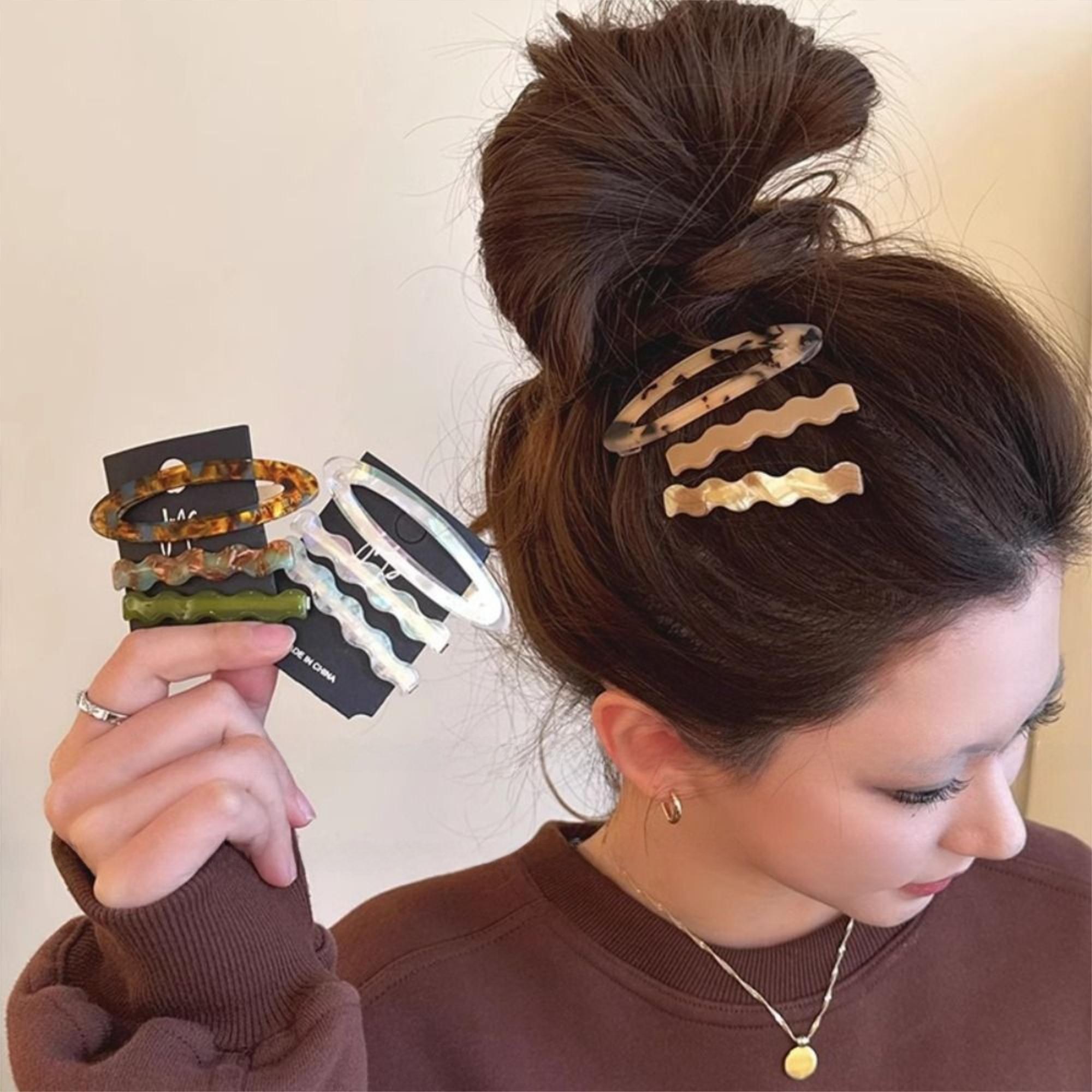 Duckbill Clip Acetate Hairpin Set Geometry Bangs Clip Creative Cute Hair Clip Girls Style 3
Duckbill Clip Acetate Hairpin Set Geometry Bangs Clip Creative Cute Hair Clip Girls Style 3