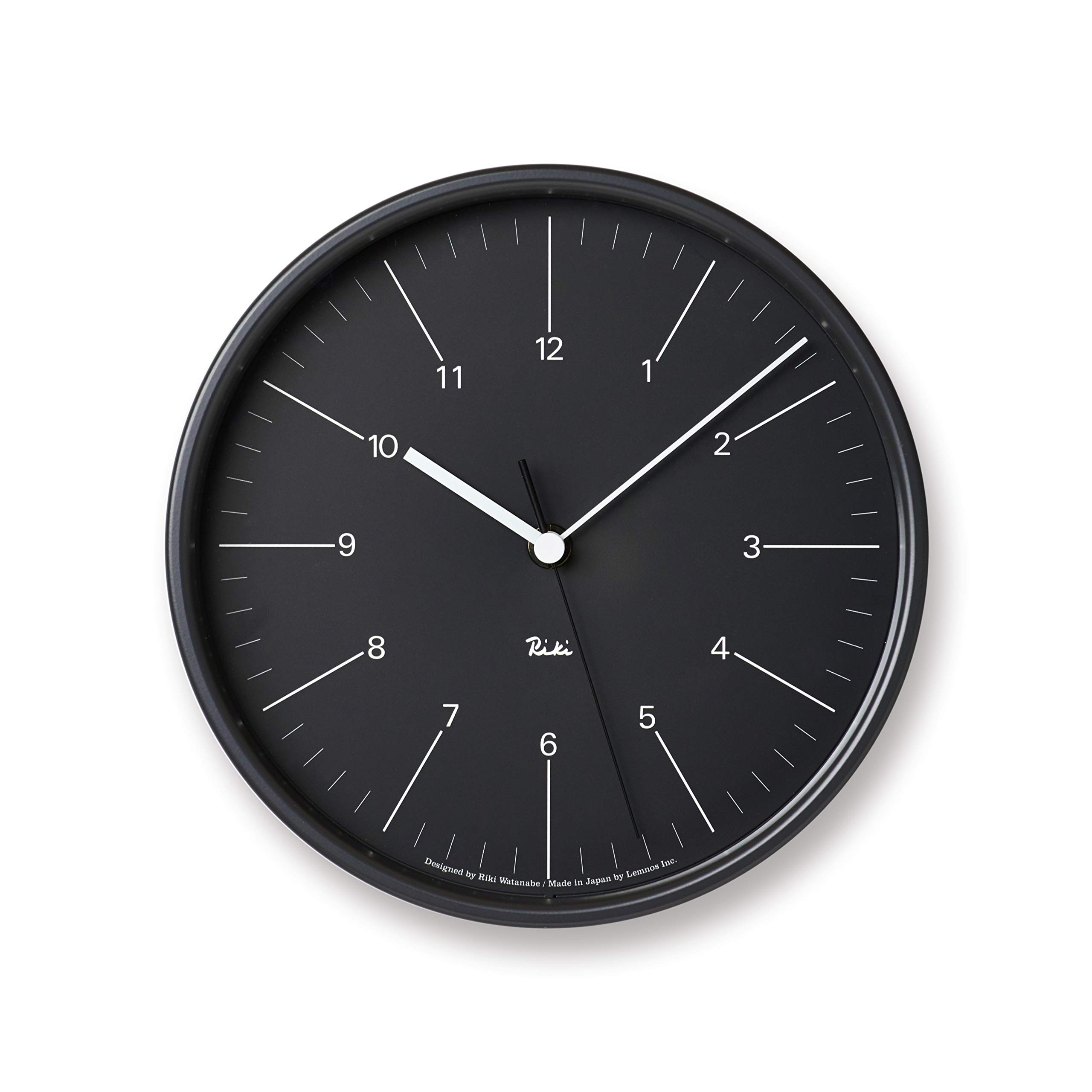 Lemnos RIKI STEEL CLOCK, Analog Radio-Controlled Clock, Steel, Black, WR24-10 BK
Lemnos RIKI STEEL CLOCK, Analog Radio-Controlled Clock, Steel, Black, WR24-10 BK