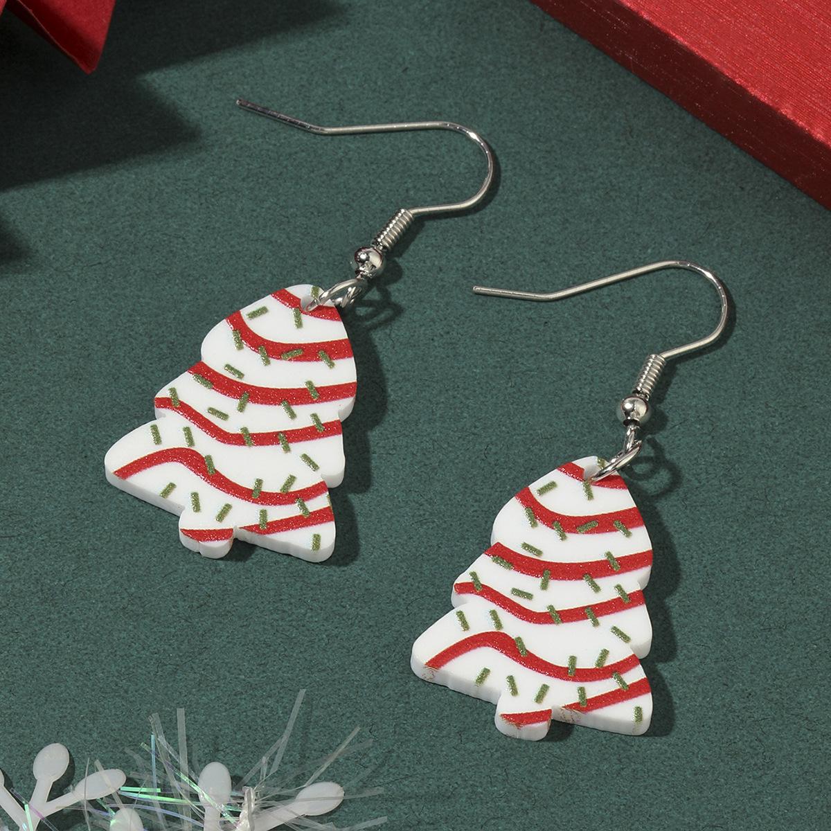 European & American Heart Acrylic Christmas Tree Women s Earrings
European & American Heart Acrylic Christmas Tree Women s Earrings
