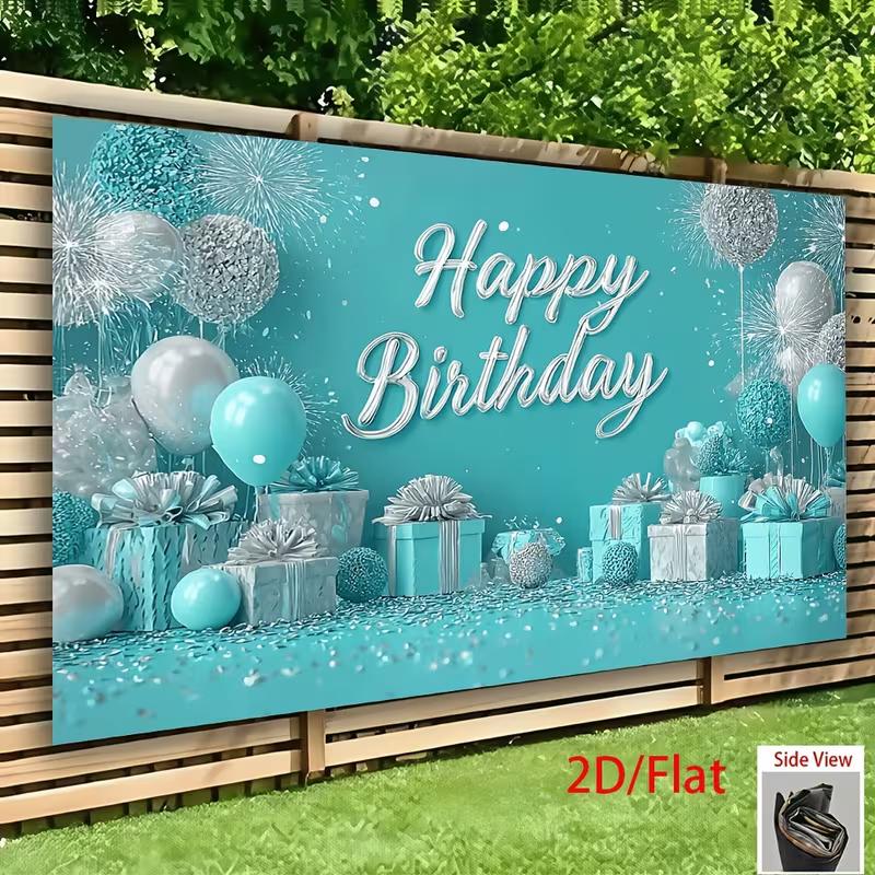 2D Turquoise Happy Birthday Backdrop Silver Gift Box Party Photography Background 47.2x31.5inch/120*80cm
2D Turquoise Happy Birthday Backdrop Silver Gift Box Party Photography Background 47.2x31.5inch/120*80cm