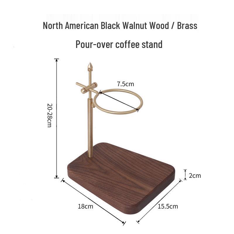 Adjustable Walnut & Brass Drip Coffee Filter Stand білий
Adjustable Walnut & Brass Drip Coffee Filter Stand білий
