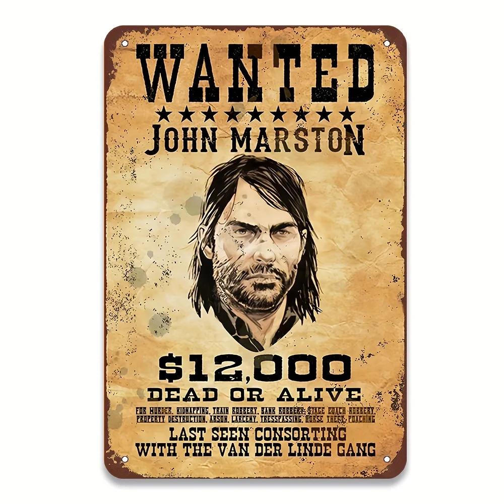 John Marston Wanted Fugitive Metal Tin Sign Rustic Wall Art Poster Vintage Home Cafe Decor Christmas Gift Artistic 20x30cm(7.8x11.8inch)
John Marston Wanted Fugitive Metal Tin Sign Rustic Wall Art Poster Vintage Home Cafe Decor Christmas Gift Artistic 20x30cm(7.8x11.8inch)