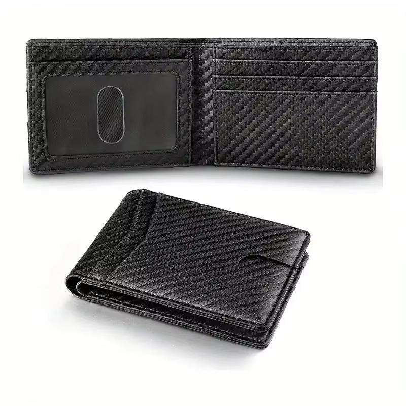 1pcs Lightweight Vintage Bifold Wallet: A Stylish & Durable Credit Card Holder & Coin Purse вуглецевого волокна, чорного кольору
1pcs Lightweight Vintage Bifold Wallet: A Stylish & Durable Credit Card Holder & Coin Purse вуглецевого волокна, чорного кольору