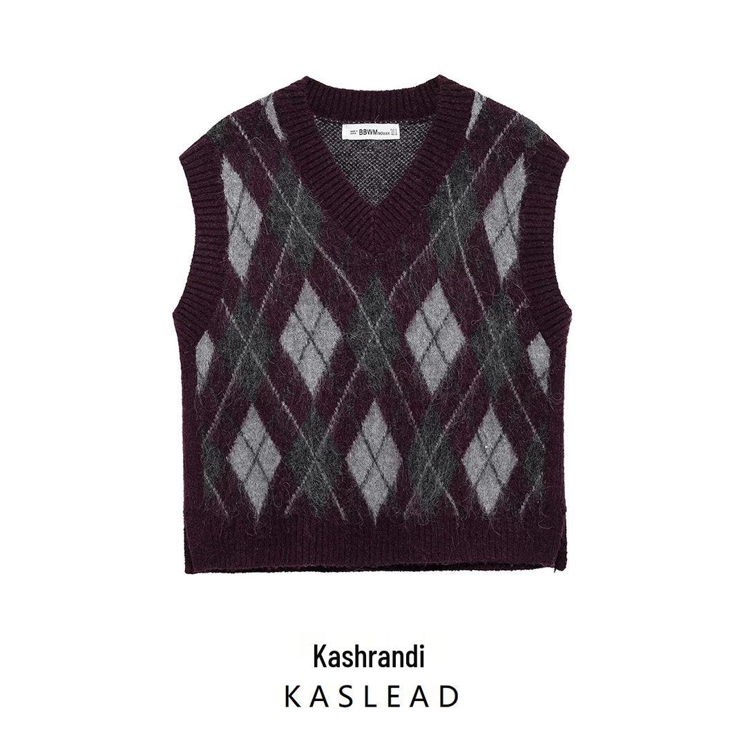 2024 Winter Women s Fashion: European & American Diamond Knit Vest 5755002 Large
2024 Winter Women s Fashion: European & American Diamond Knit Vest 5755002 Large