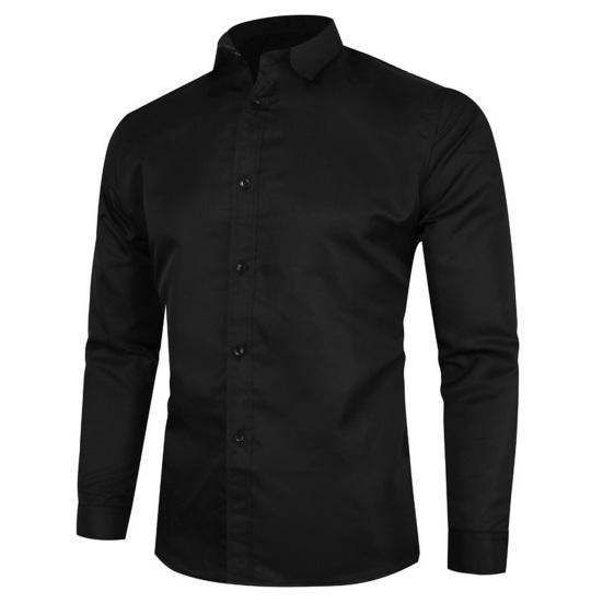 Men Fall Spring Shirt Lapel Long Sleeve Solid Color Single Breasted Buttons Cardigan Slim Fit Soft Breathable Formal Business Style Men Office Top L чорний
Men Fall Spring Shirt Lapel Long Sleeve Solid Color Single Breasted Buttons Cardigan Slim Fit Soft Breathable Formal Business Style Men Office Top L чорний