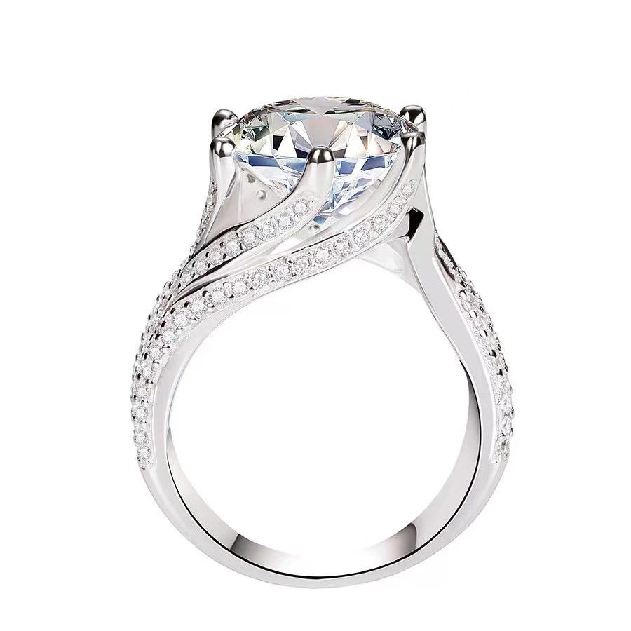 New 5 Carat Dove Egg Simulated Moissanite Three-Row Diamond Ring: Three Lifetimes of Love Adjustable Open Size
New 5 Carat Dove Egg Simulated Moissanite Three-Row Diamond Ring: Three Lifetimes of Love Adjustable Open Size