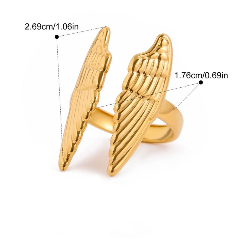 Retro Creative Stainless Steel Wing Geometric Exaggerated Open Ring Creative Titanium Steel Ring Women S Jewelry Accessories A4
Retro Creative Stainless Steel Wing Geometric Exaggerated Open Ring Creative Titanium Steel Ring Women S Jewelry Accessories A4
