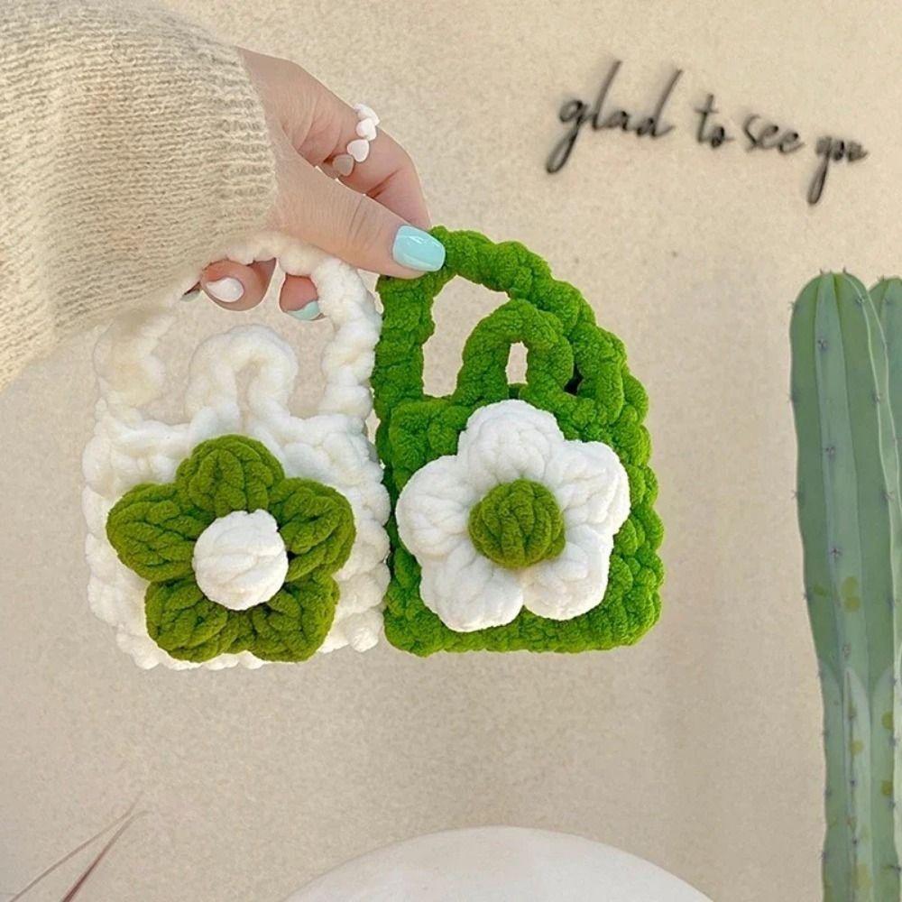 Knit Flower Knitted Earphone Bag Crochet Bag Knitted Headset Covers Outdoor 
Knit Flower Knitted Earphone Bag Crochet Bag Knitted Headset Covers Outdoor
