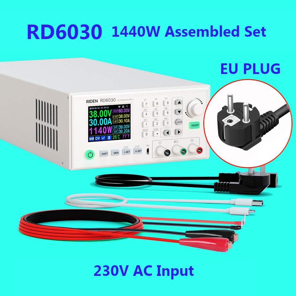 RD6030 Assembled Set 60V 30A DC Voltage Step-down Stabilized Lab Power Supply Module Buck Adjustable Converter Battery Charging
RD6030 Assembled Set 60V 30A DC Voltage Step-down Stabilized Lab Power Supply Module Buck Adjustable Converter Battery Charging