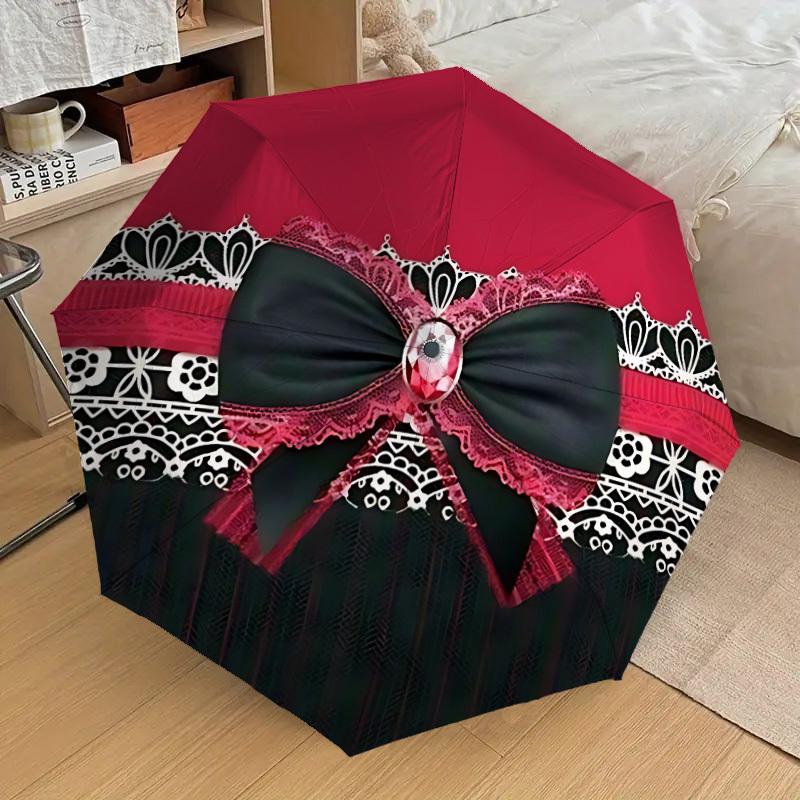 1pc Lace Bow Automatic Folding Umbrella, 8 Ribs Iron Frame, Suitable for Outdoor Travel and Daily Use yy251120193
1pc Lace Bow Automatic Folding Umbrella, 8 Ribs Iron Frame, Suitable for Outdoor Travel and Daily Use yy251120193