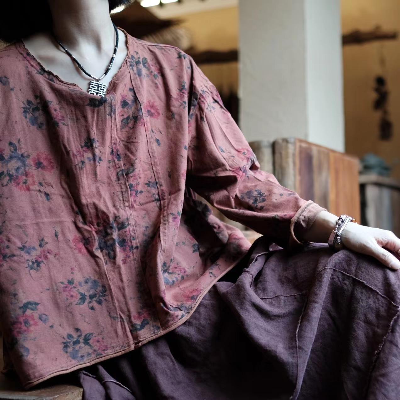 Johnature Women Vintage Print Floral T-Shirts Knitted O-Neck Long Sleeve Spring Loose Soft Casual T-Shirts One Size кавовий
Johnature Women Vintage Print Floral T-Shirts Knitted O-Neck Long Sleeve Spring Loose Soft Casual T-Shirts One Size кавовий