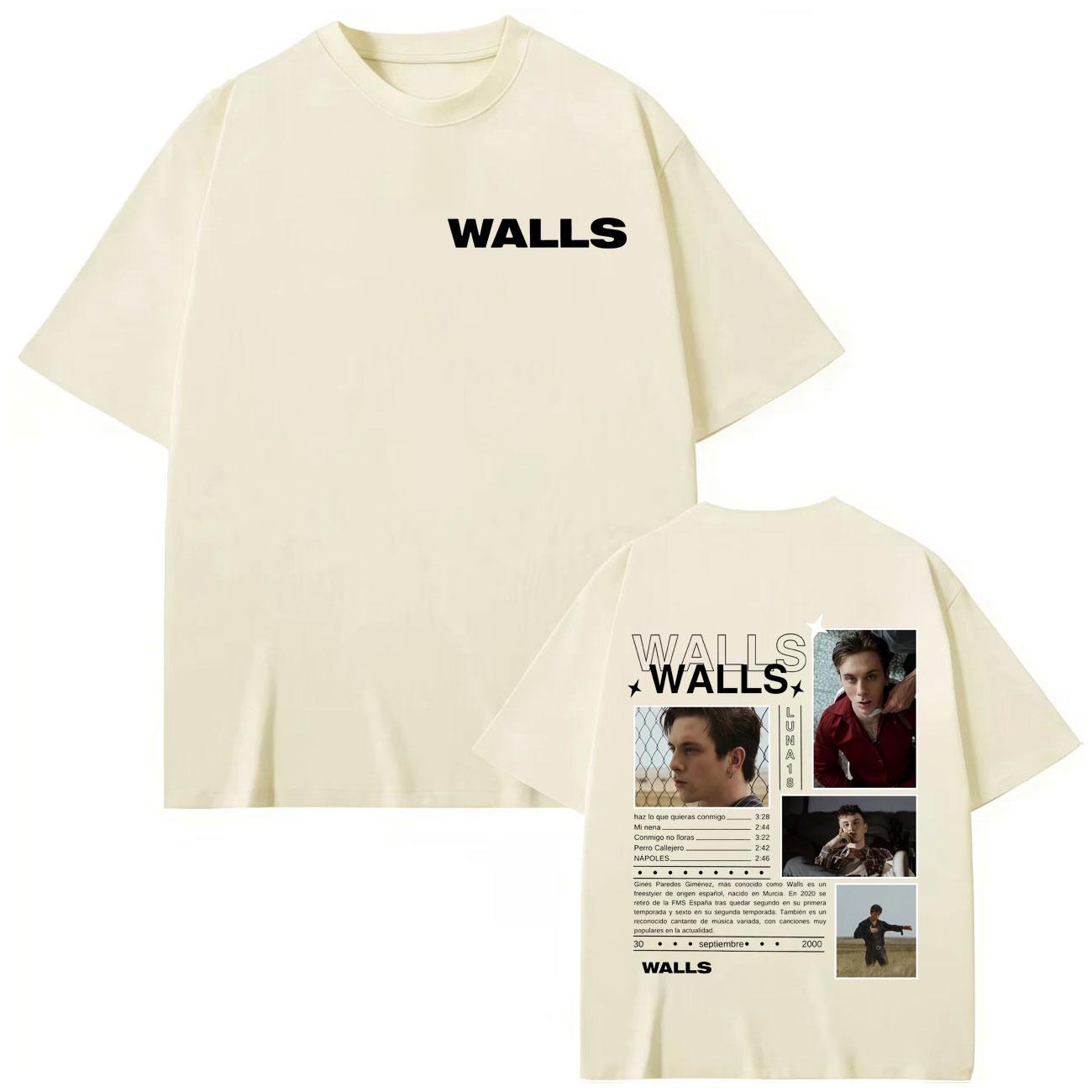 Singer Walls Luna Album Merch T Shirt High Quality Short Sleeve T-shirts Men Women Summer Casual Loose Cotton T-shirt 3XL
Singer Walls Luna Album Merch T Shirt High Quality Short Sleeve T-shirts Men Women Summer Casual Loose Cotton T-shirt 3XL