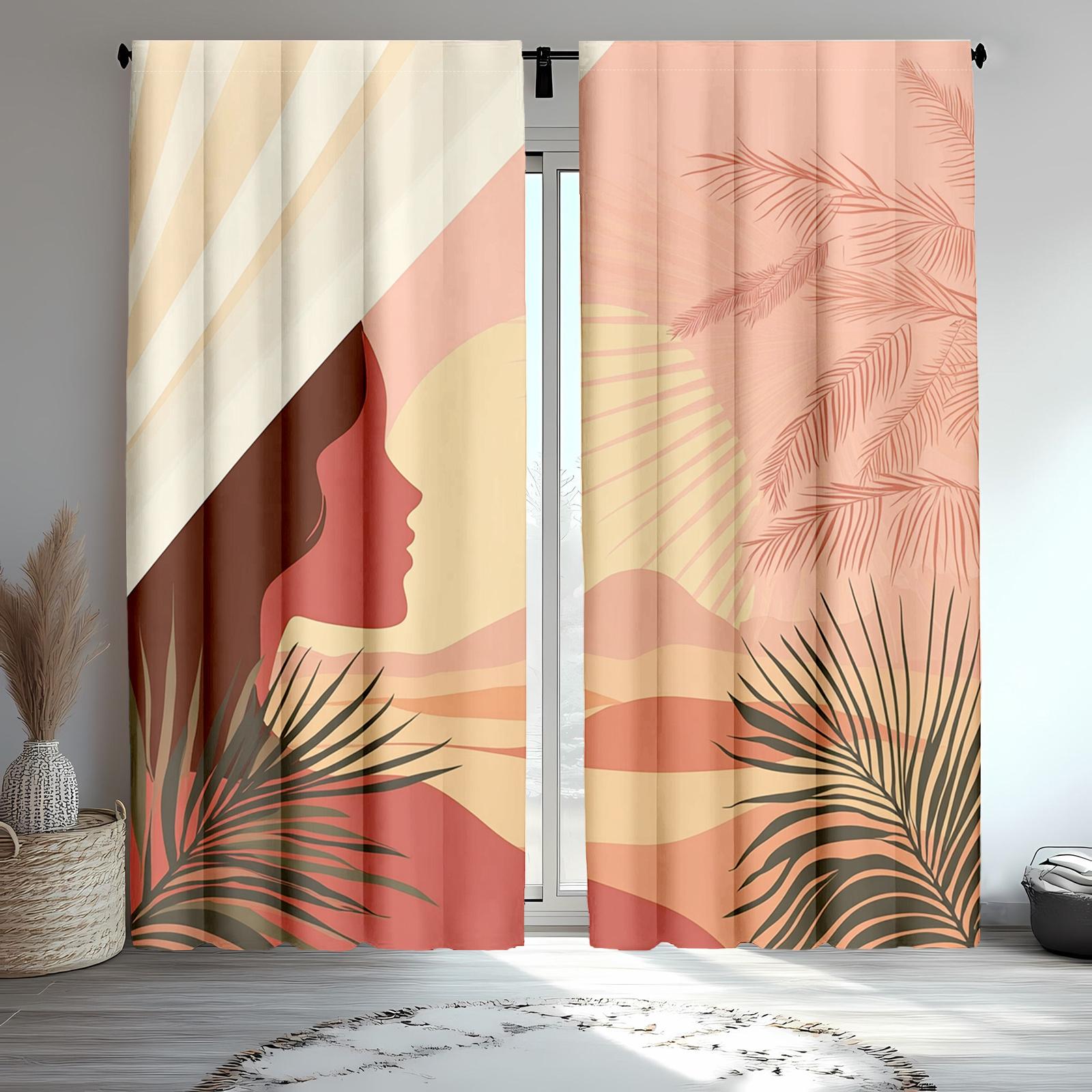 Set Of 2 Boho Mountain Sunrise Curtains Abstract Terracotta Aesthetic Bedroom Living Room Curtain Polyester Ideal For Area W100*H70(CM)-Hooks&1PCS
Set Of 2 Boho Mountain Sunrise Curtains Abstract Terracotta Aesthetic Bedroom Living Room Curtain Polyester Ideal For Area W100*H70(CM)-Hooks&1PCS