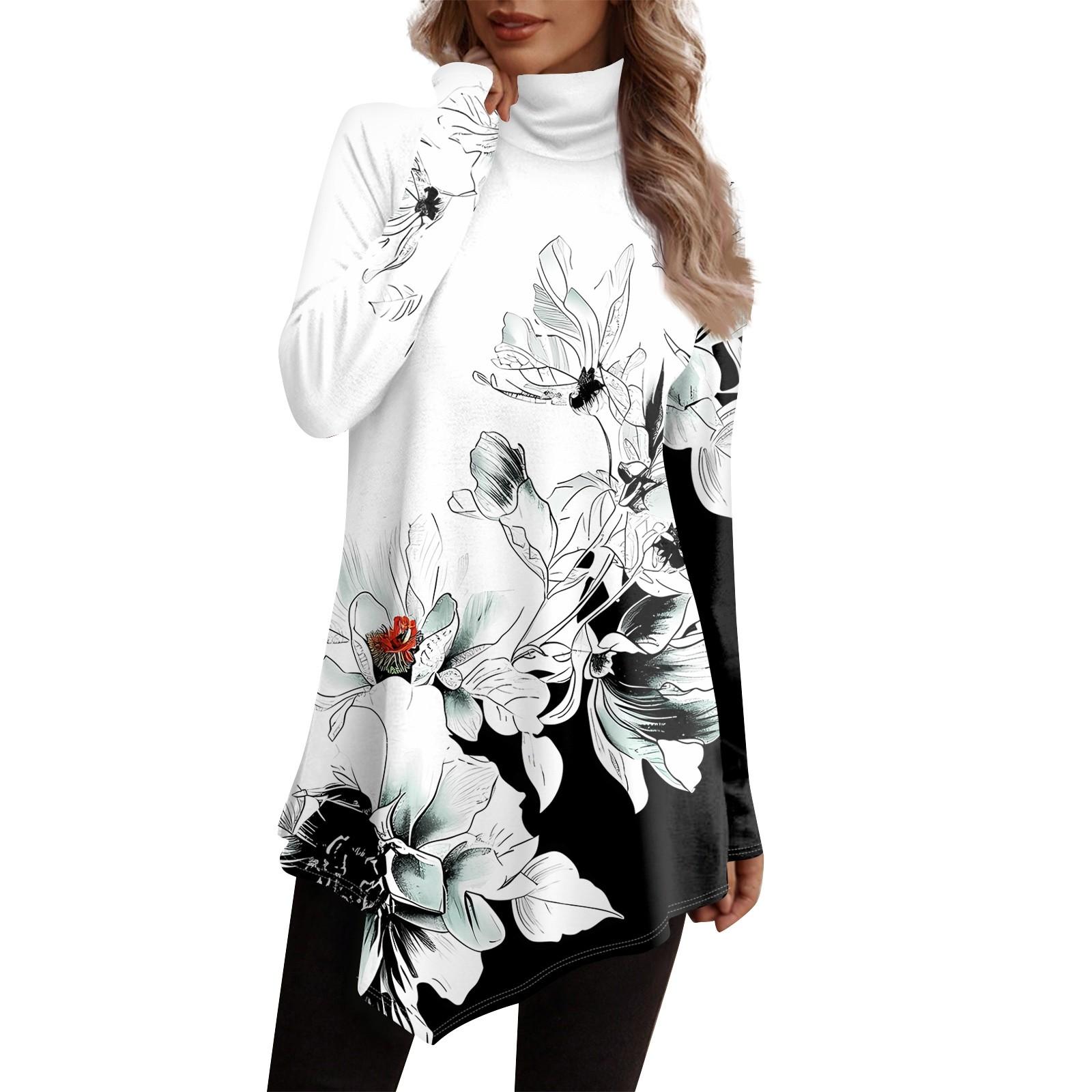 Повседневная модная рубашка с принтом, топы с высоким воротом и нерегулярным подолом, пуловеры с длинными рукавами XXL
Повседневная модная рубашка с принтом, топы с высоким воротом и нерегулярным подолом, пуловеры с длинными рукавами XXL