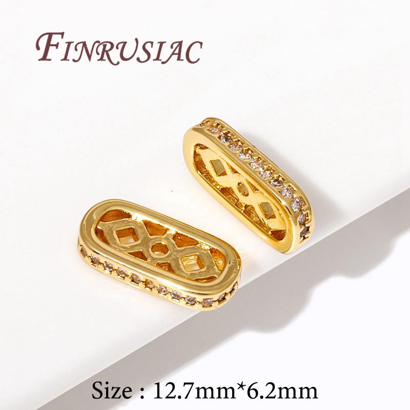 18K Gold Plated Brass Zircon Separators For Beads,Metal Spacer Bead Bar,DIY Jewelry Making Supplies Accessories For Bracelets 2 pieces
18K Gold Plated Brass Zircon Separators For Beads,Metal Spacer Bead Bar,DIY Jewelry Making Supplies Accessories For Bracelets 2 pieces