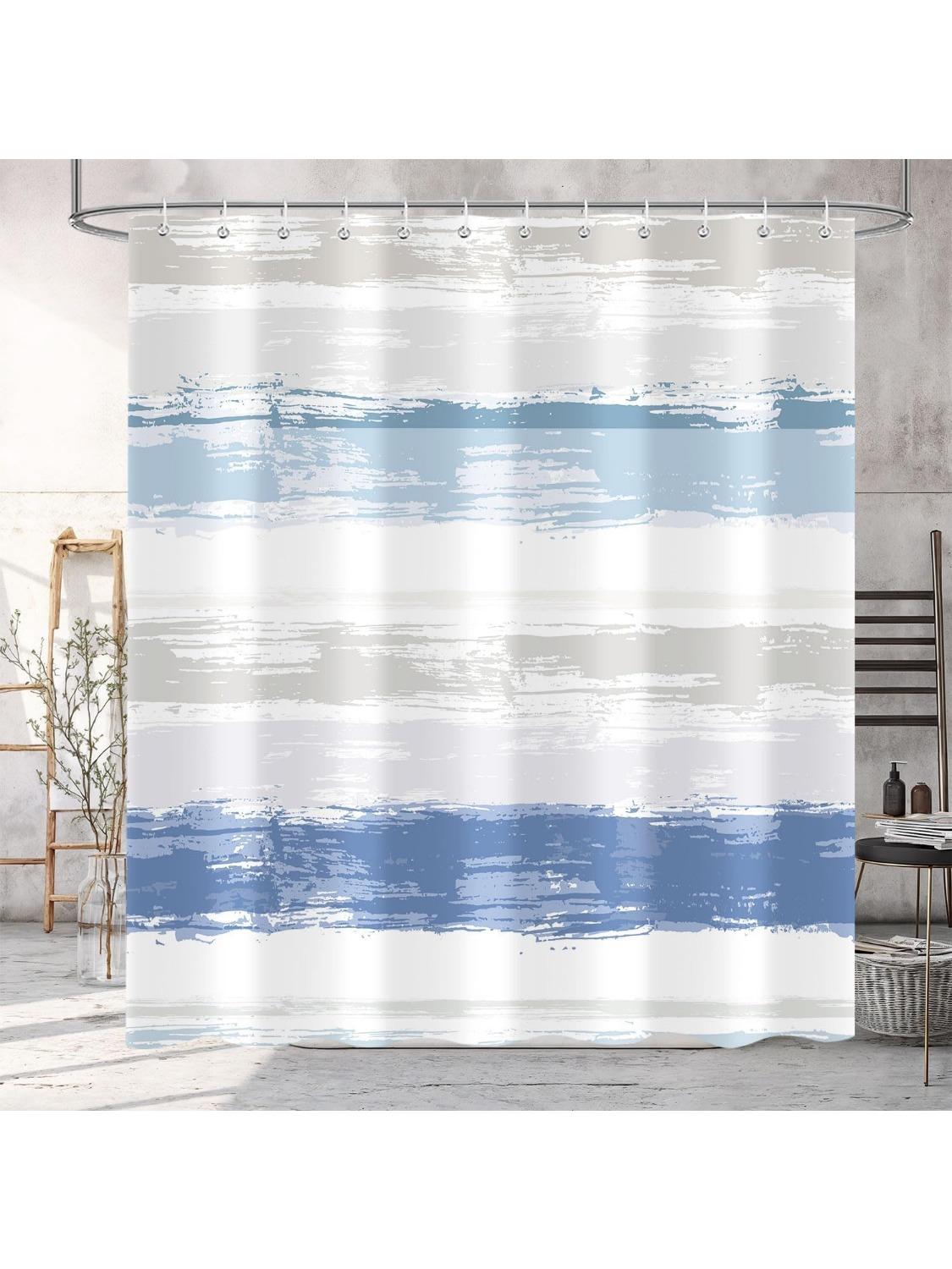 Blue And Gray Striped Shower Curtain,Abstract Modern Minimalist Aesthetic Geometric Hotel Bathroom Decor Fabric Light Blue White 90x180CM
Blue And Gray Striped Shower Curtain,Abstract Modern Minimalist Aesthetic Geometric Hotel Bathroom Decor Fabric Light Blue White 90x180CM