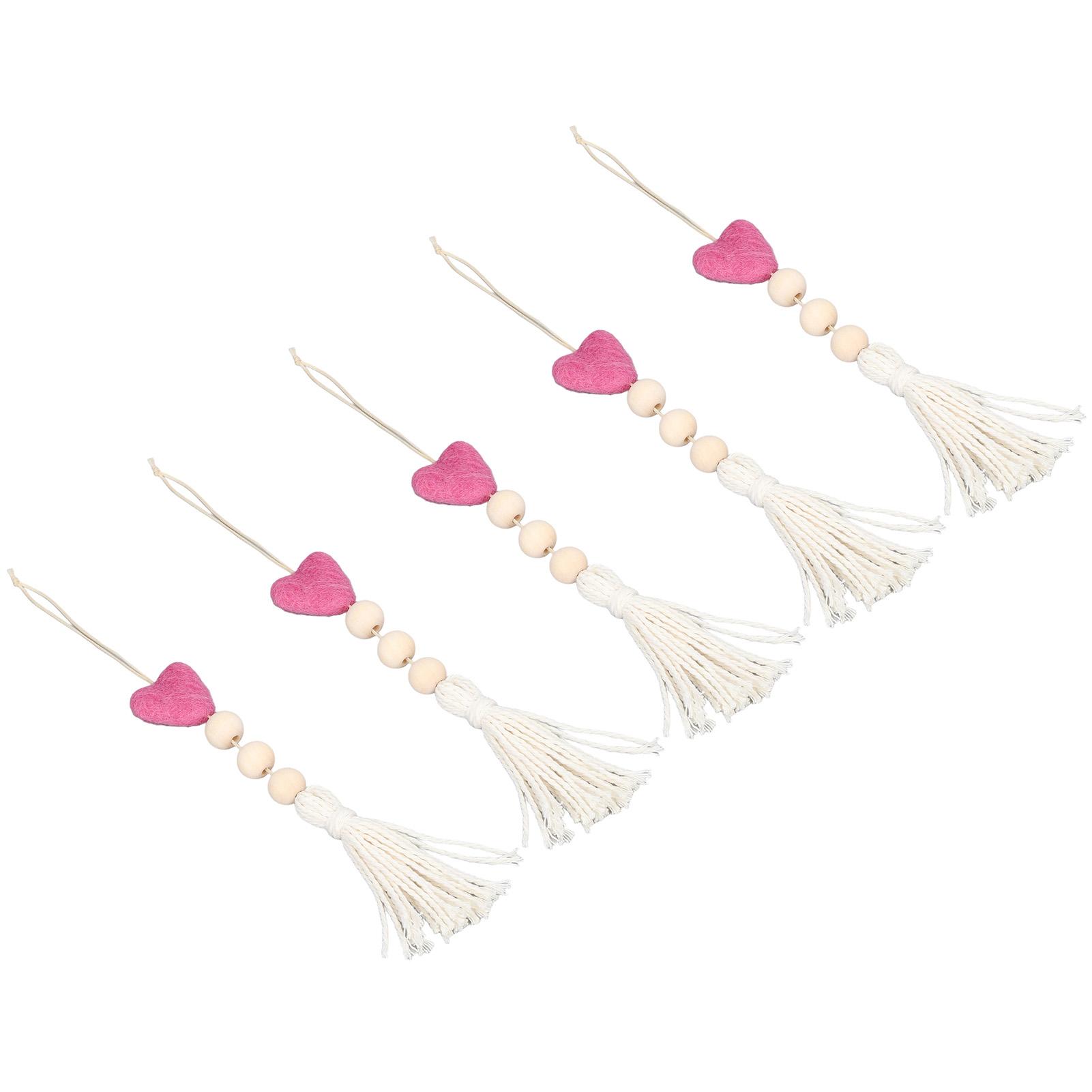5Pcs Tassel Pendant Heart Design Light Weight Bohemian Tassel Cute Keychains for Home Car Wall Decoration Gifts Type 2
5Pcs Tassel Pendant Heart Design Light Weight Bohemian Tassel Cute Keychains for Home Car Wall Decoration Gifts Type 2