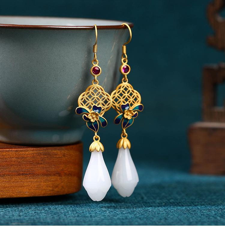 Элегантные серьги-магнолии из эмали с инкрустацией золотом в китайском стиле 24K Gold Plating
Элегантные серьги-магнолии из эмали с инкрустацией золотом в китайском стиле 24K Gold Plating