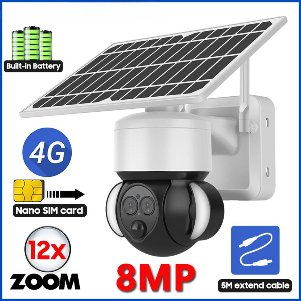 8MP 4K Solar Dual Lens 4G SIM Security PTZ IP Wireless 12X Zoom Motion Detection Зовнішня камера нічного бачення спостереження 8MP 4G Camera
8MP 4K Solar Dual Lens 4G SIM Security PTZ IP Wireless 12X Zoom Motion Detection Зовнішня камера нічного бачення спостереження 8MP 4G Camera