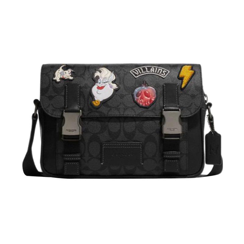 COACH Disney Disney co-branded Track 27 zipper buckle closure cartoon patch spelled cow leather shoulder crossbody bag large size women s black чорний
COACH Disney Disney co-branded Track 27 zipper buckle closure cartoon patch spelled cow leather shoulder crossbody bag large size women s black чорний