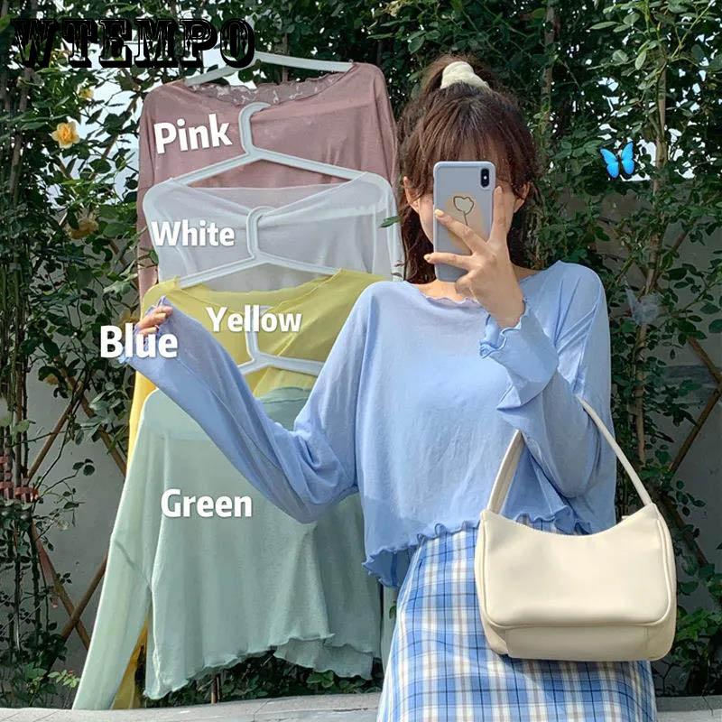 Осенняя версия Pure Color Свободная простая осенняя футболка с длинными рукавами Женская простая однотонная блузка-футболка
Осенняя версия Pure Color Свободная простая осенняя футболка с длинными рукавами Женская простая однотонная блузка-футболка