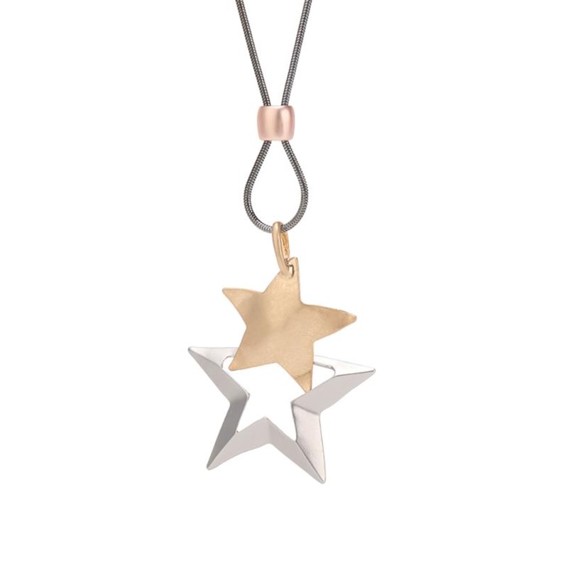 Полая подвеска в виде пятиконечной звезды Женская цепочка на ключицу с характером Нишевая Корейская версия Студенческие простые украшения
Полая подвеска в виде пятиконечной звезды Женская цепочка на ключицу с характером Нишевая Корейская версия Студенческие простые украшения