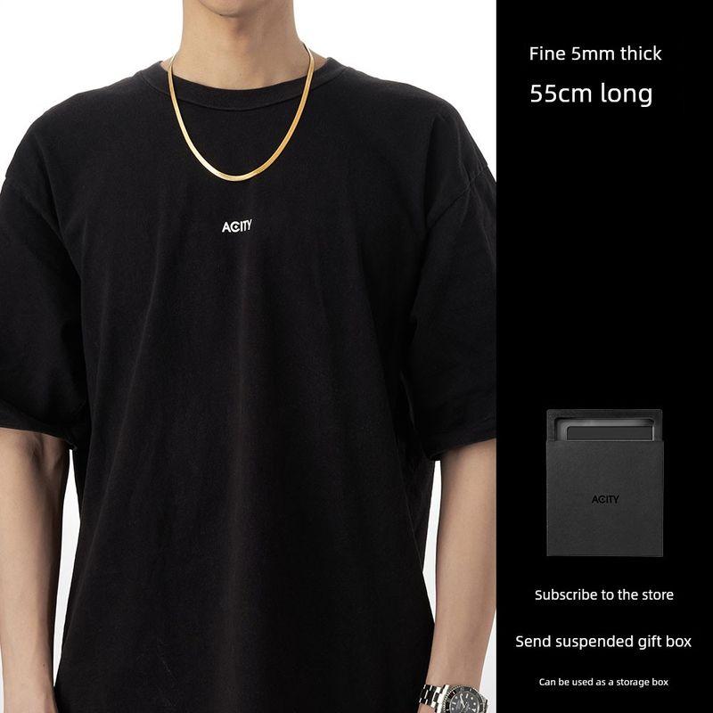 Acity Hip Hop Gold Fashion Niche Snake Bones Chain 5mm 55cm
Acity Hip Hop Gold Fashion Niche Snake Bones Chain 5mm 55cm