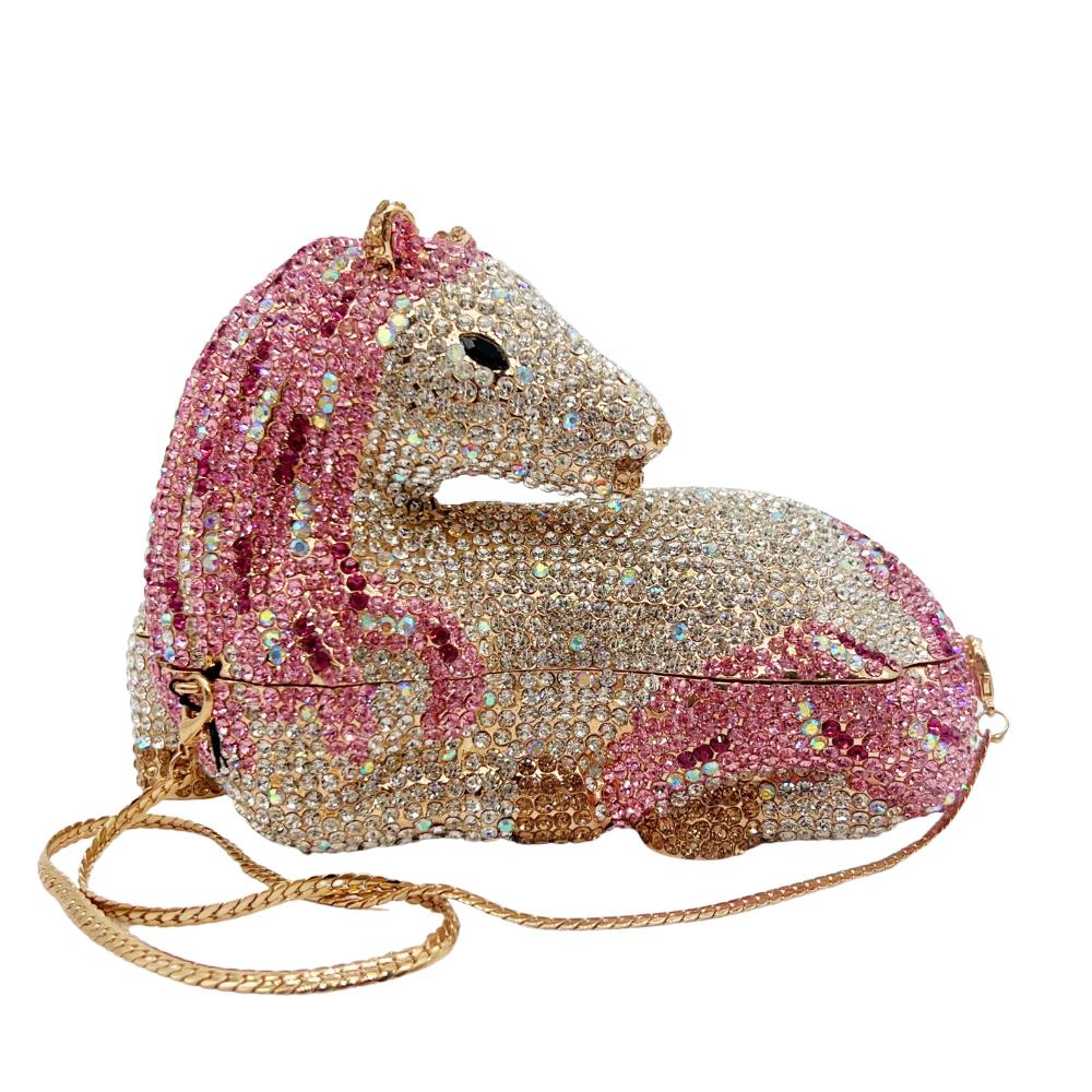 Women Horse Diamond Evening Wedding Purse WHTUOHENG Luxury Rhinestone Bridal Purses For Lady Clutches Dazzling Party Prom Bags 17.5cmX11.5cmX7.5cm
Women Horse Diamond Evening Wedding Purse WHTUOHENG Luxury Rhinestone Bridal Purses For Lady Clutches Dazzling Party Prom Bags 17.5cmX11.5cmX7.5cm