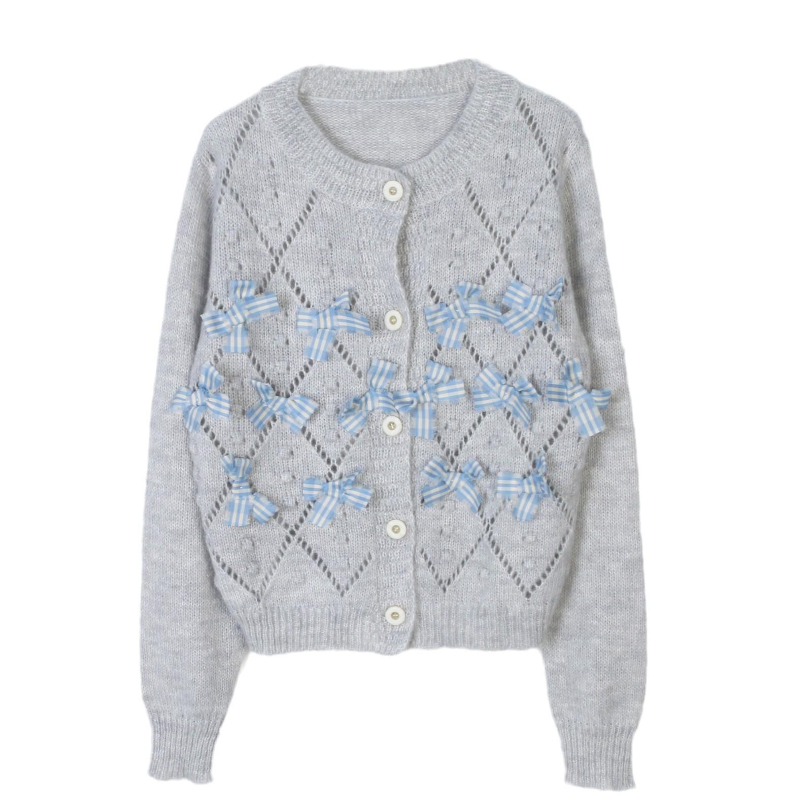 Autumn/Winter 2024 Bowknot Sweet Age-Reducing Knitted Cardigan with Round Neck Small
Autumn/Winter 2024 Bowknot Sweet Age-Reducing Knitted Cardigan with Round Neck Small