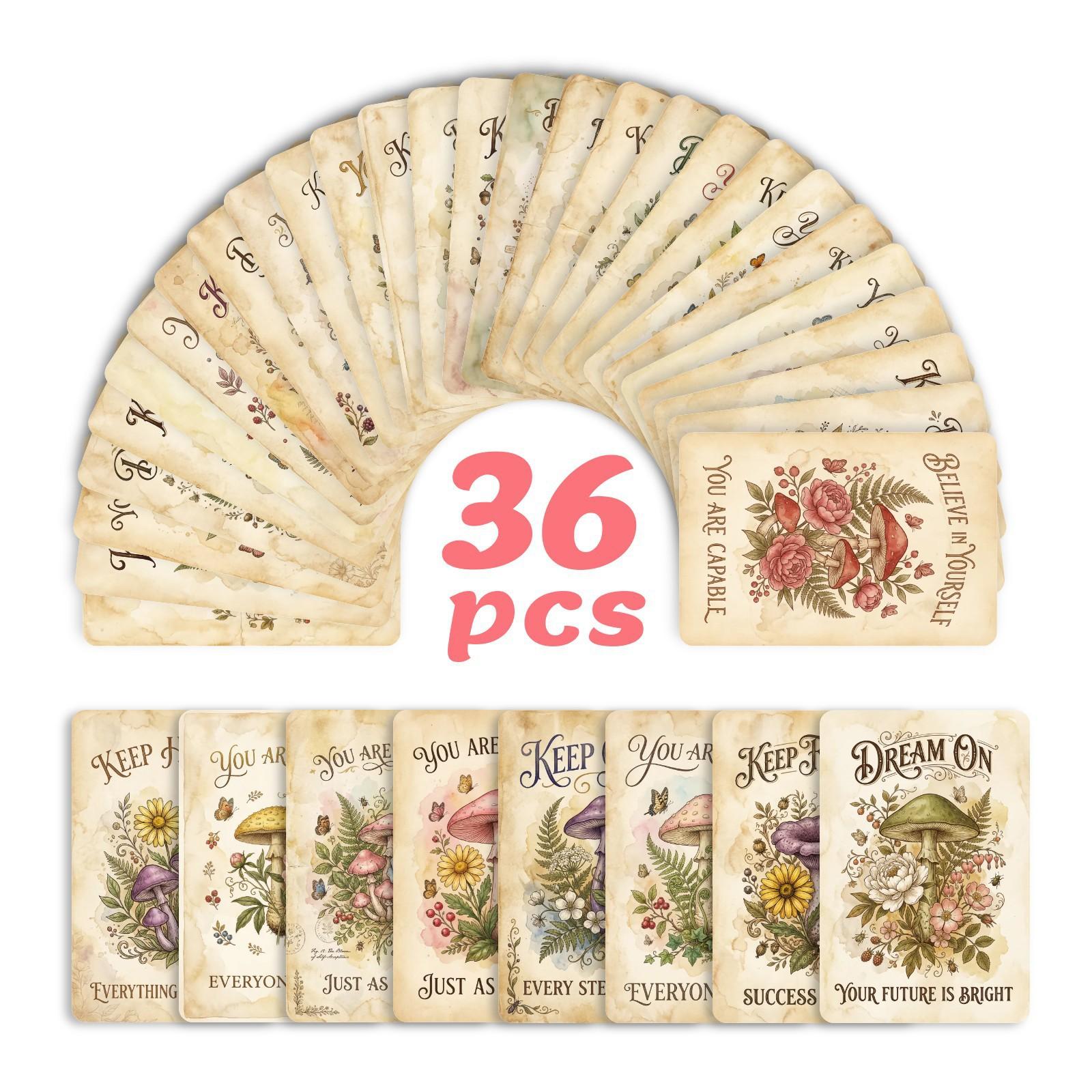 Mori Mushroom Flower Theme Greeting Card 36 Sets English Positive Energy Positive Affirmation Card Decorative Card RXHB0461
Mori Mushroom Flower Theme Greeting Card 36 Sets English Positive Energy Positive Affirmation Card Decorative Card RXHB0461