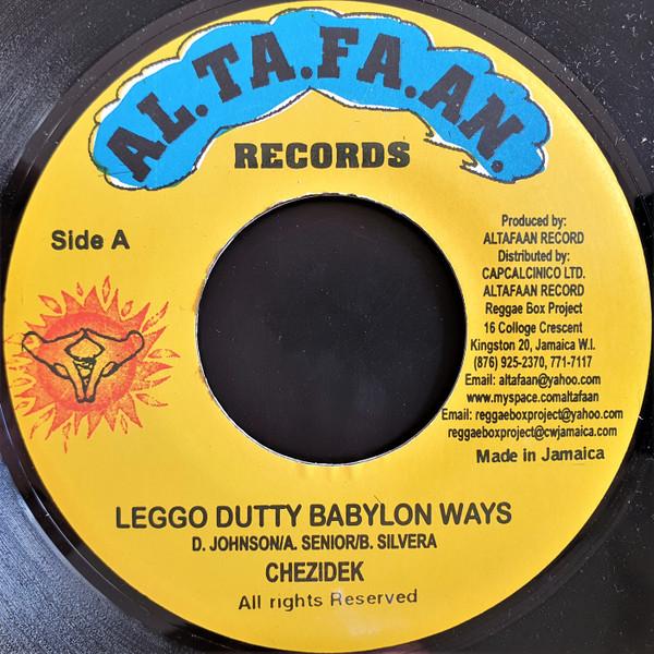 7inch Record CHEZIDEK / BLESSED - Leggo Dutty Babylon Ways / Dem Cyaa NONE Al.Ta.Fa.An. 2007 Jamaica Reggae, Ska & Dub Used
7inch Record CHEZIDEK / BLESSED - Leggo Dutty Babylon Ways / Dem Cyaa NONE Al.Ta.Fa.An. 2007 Jamaica Reggae, Ska & Dub Used