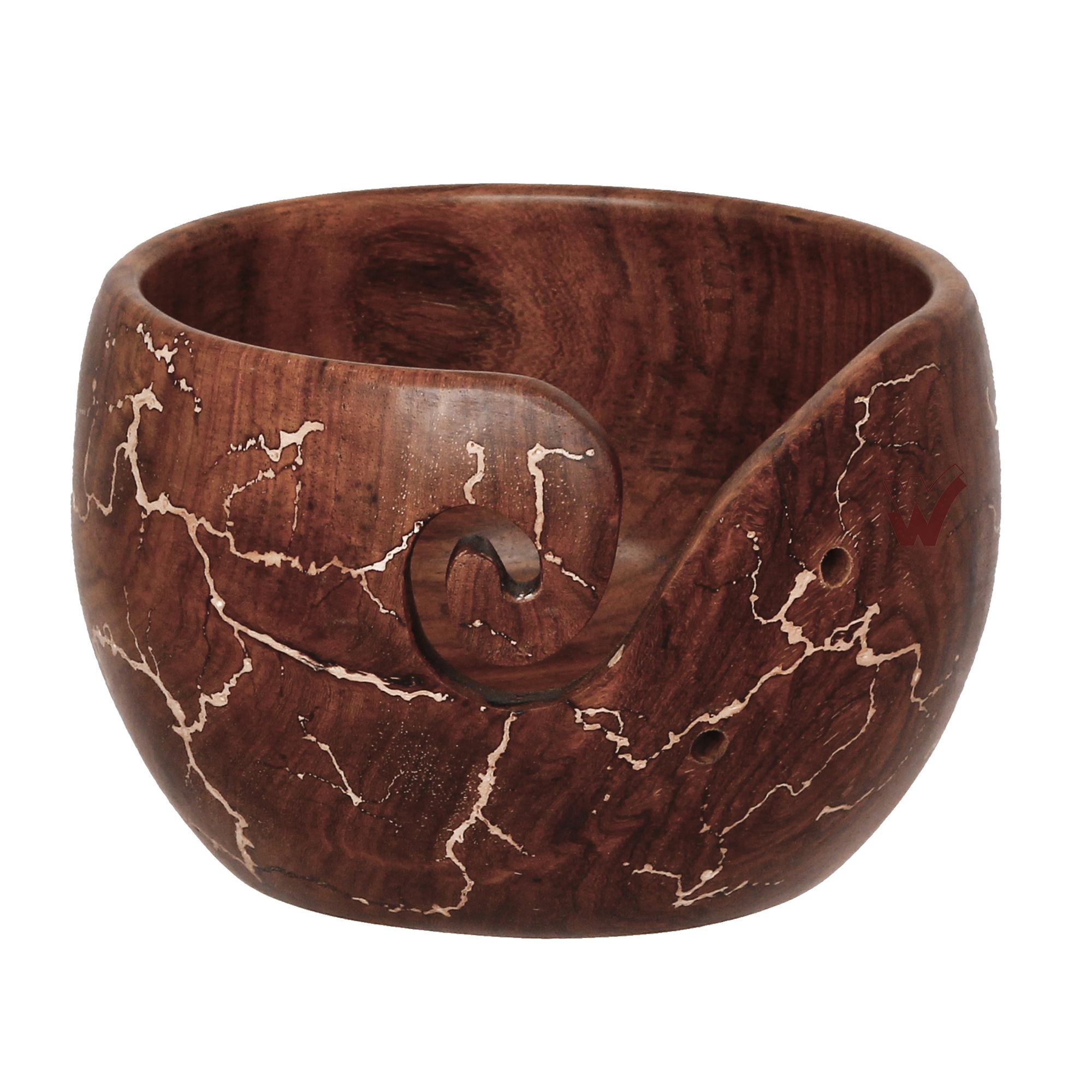 The Wrightwood Indian Rosewood Hand Carved Wooden Yarn Bowl - 6 X 4 Lichtenberg Figure білий/шампанського
The Wrightwood Indian Rosewood Hand Carved Wooden Yarn Bowl - 6 X 4 Lichtenberg Figure білий/шампанського