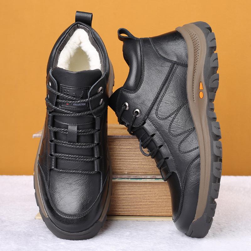 Cotton leather shoes men s winter velvet thickened snow boots Northeast cotton shoes casual outdoor trendy cotton boots 2025 38
Cotton leather shoes men s winter velvet thickened snow boots Northeast cotton shoes casual outdoor trendy cotton boots 2025 38