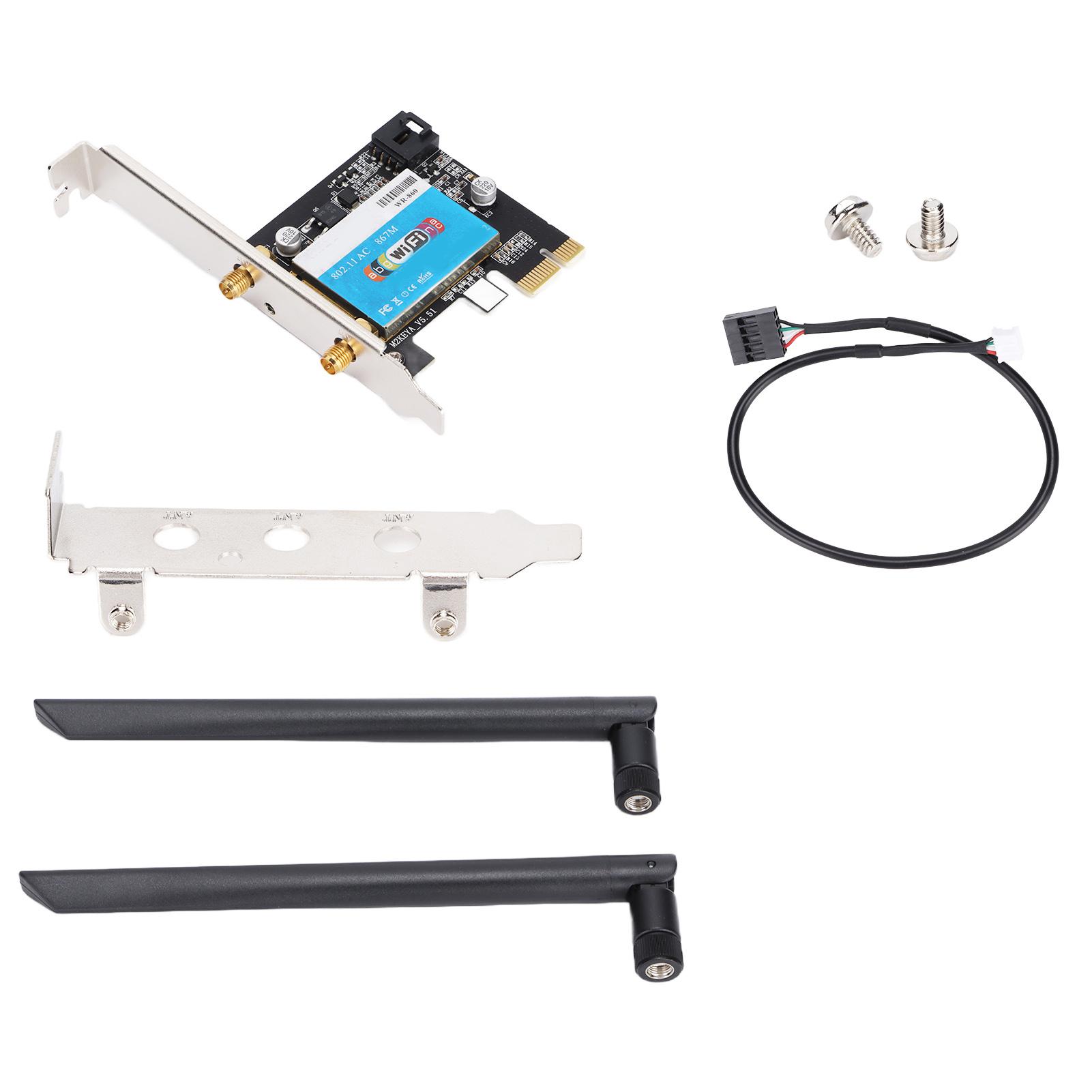 Wireless Card Dual Band 2.4GHz 5GHz PCIE Interface Network Computer Desktop Accessories
Wireless Card Dual Band 2.4GHz 5GHz PCIE Interface Network Computer Desktop Accessories