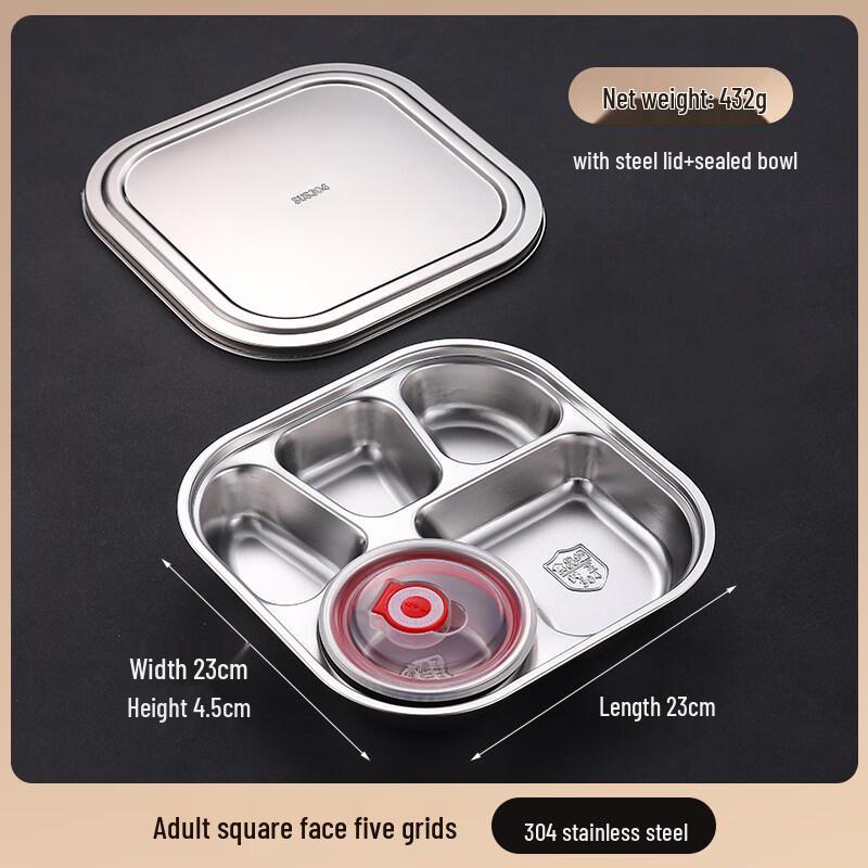 304 Stainless Steel Divided Lunch Tray Set
304 Stainless Steel Divided Lunch Tray Set