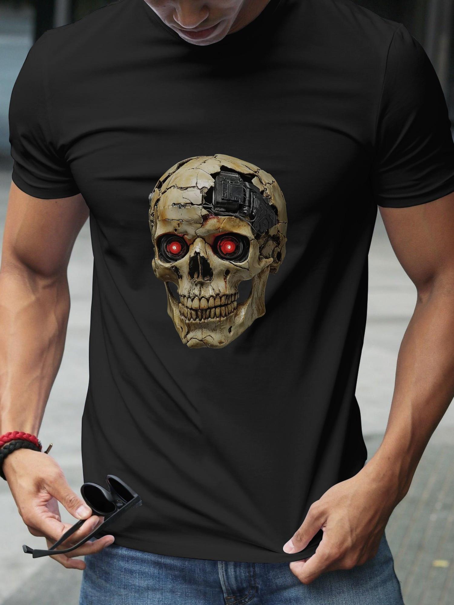 Mechanical Skull Graphic Black T-shirt - 180g Cotton Crew Neck Short Sleeve M
Mechanical Skull Graphic Black T-shirt - 180g Cotton Crew Neck Short Sleeve M