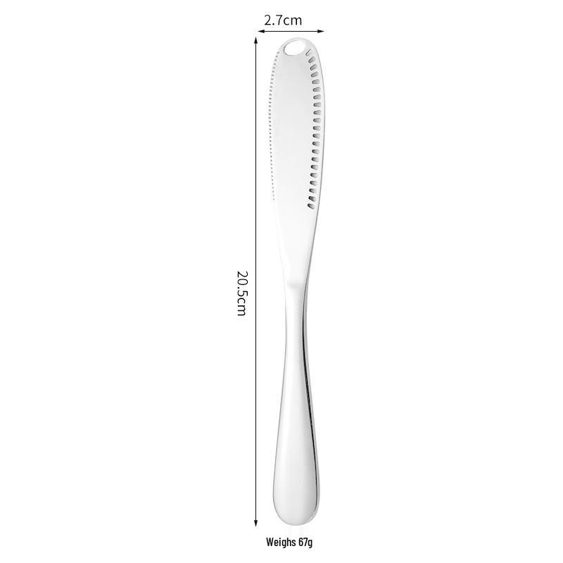 Stainless Steel Multi-functional Butter Scraper & Jam Spreader Knife
Stainless Steel Multi-functional Butter Scraper & Jam Spreader Knife