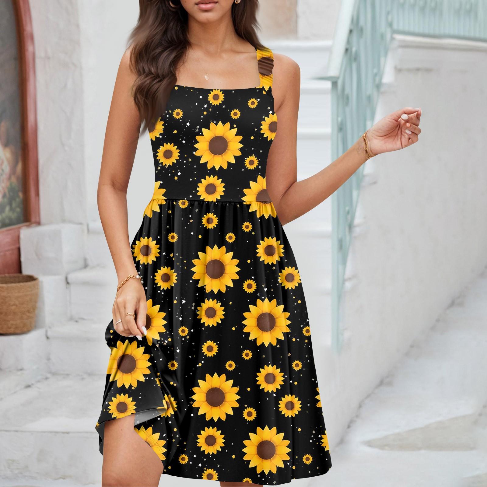 Женское летнее повседневное платье с квадратным вырезом и карманами, милое платье трапециевидной формы без рукавов с высокой талией и жилетом миди XL жёлтый
Женское летнее повседневное платье с квадратным вырезом и карманами, милое платье трапециевидной формы без рукавов с высокой талией и жилетом миди XL жёлтый